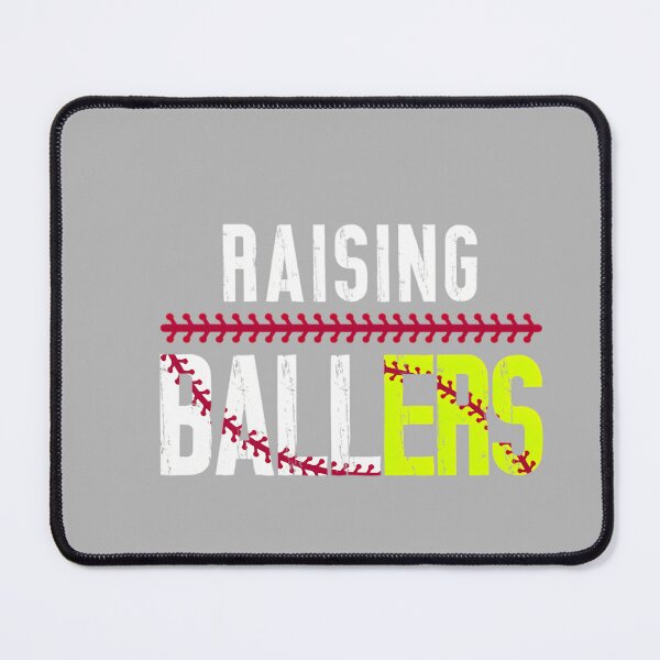Item preview, Raising Ballers Retro Funny Baseball Softball Mom Dad Kids Pullover Hoodie designed and sold by GreggRoss.