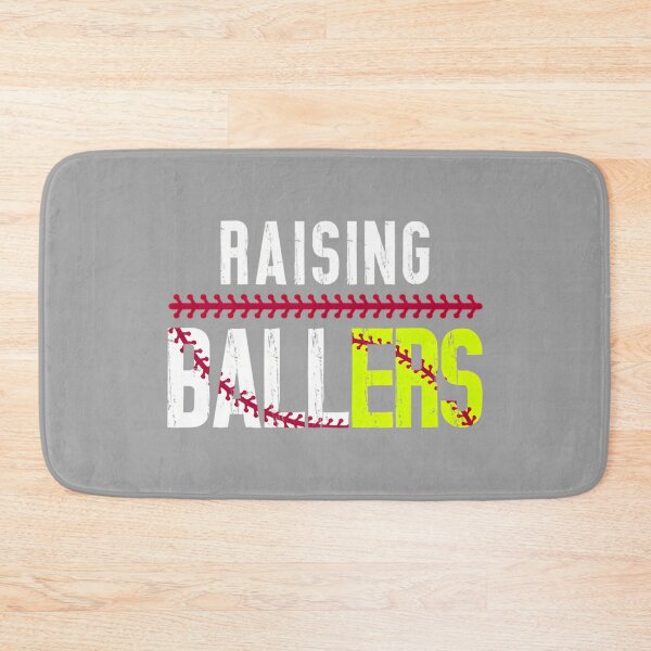 Item preview, Raising Ballers Retro Funny Baseball Softball Mom Dad Kids Pullover Hoodie designed and sold by GreggRoss.