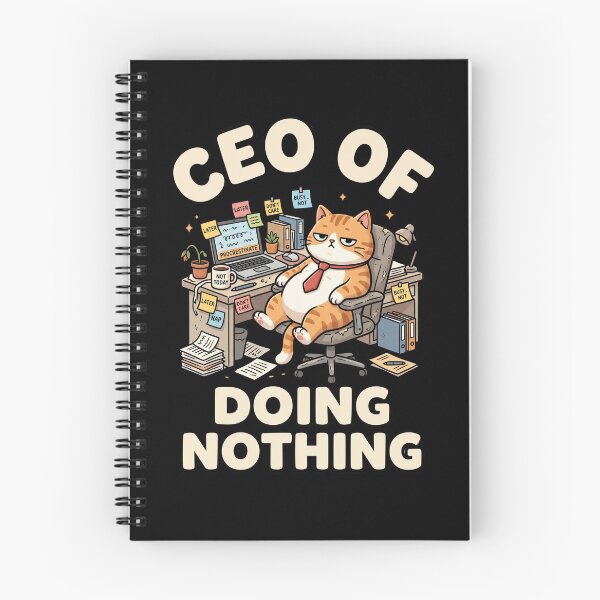 Item preview, CEO Of Doing Nothing Funny Office Cat designed and sold by dudelinart.