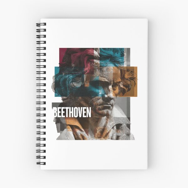 Item preview, Beethoven – Musical Collage Art Print | Classical Composer Deaf Genius Poster designed and sold by OzzFrequency.