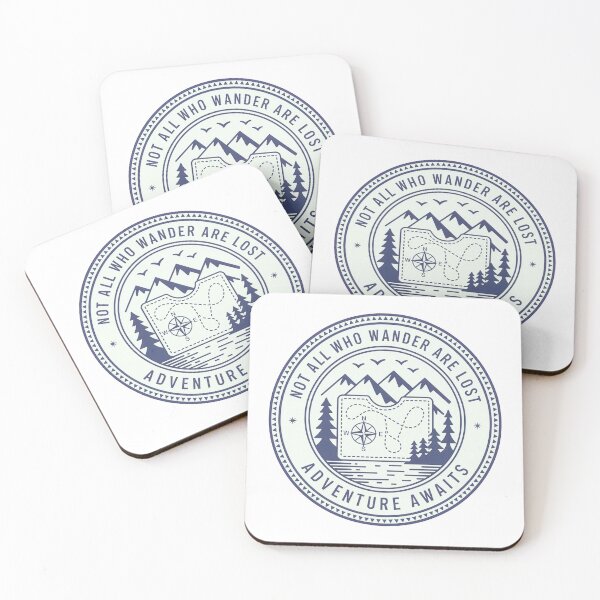 Item preview, Not all who wander are lost adventure awaits compass map badge outdoor art designed and sold by icemanphotos.