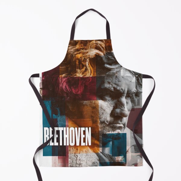 Item preview, Beethoven – Musical Collage Art Print | Classical Composer Deaf Genius Poster designed and sold by OzzFrequency.