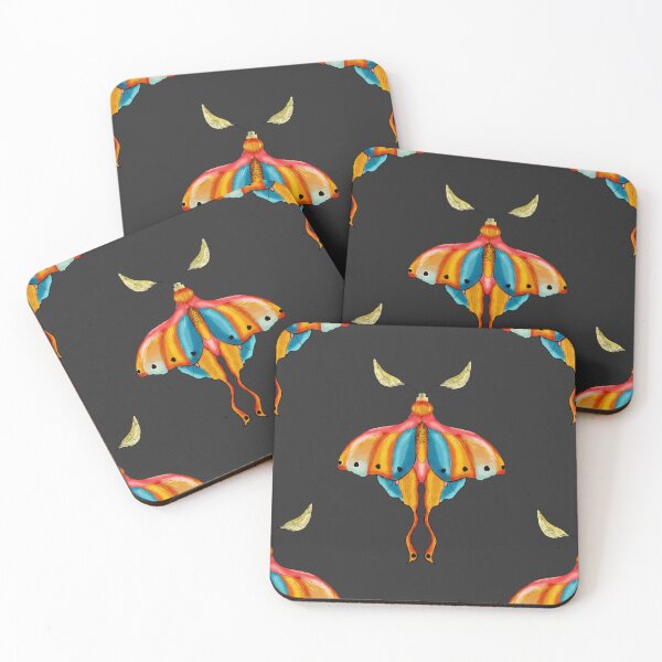 Item preview, Dreamy Cottagecore Floral Pattern | Colorful Boho Moth Art designed and sold by VirtuallyCreativ .