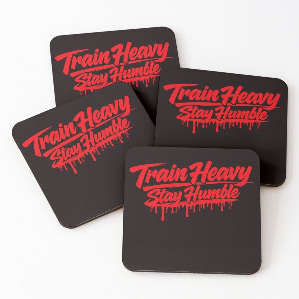 Item preview, Train Heavy Stay Humble Dripping Red Gym Motivation Design designed and sold by Tadeusz1.