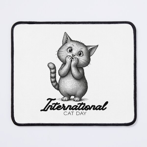 Item preview, Adorable Shocked Kitten Drawing - Funny Cat Lover Gift designed and sold by poonzapoon.