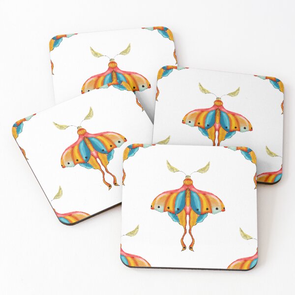 Item preview, Dreamy Cottagecore Floral Pattern | Colorful Boho Moth Art designed and sold by VirtuallyCreativ .