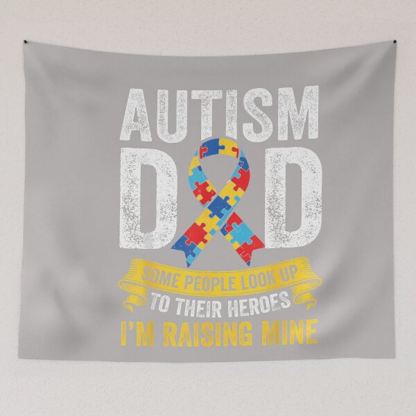 Item preview, Raising Hero Proud Autism Awareness Dad Father Autistic Mens designed and sold by GreggRoss.