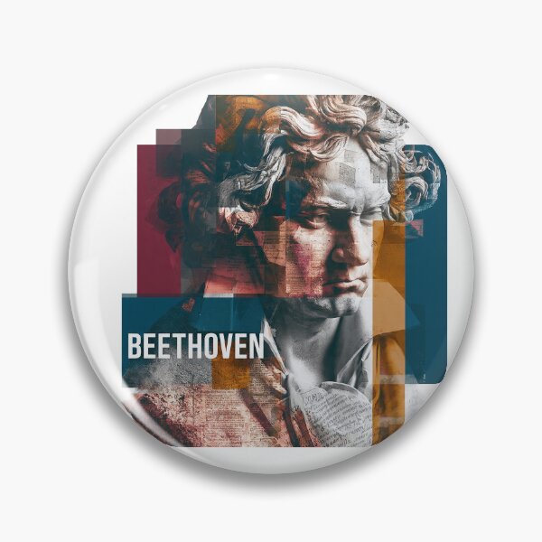 Item preview,  Beethoven – Musical Collage Art Print | Classical Composer Deaf Genius Poster designed and sold by OzzFrequency.