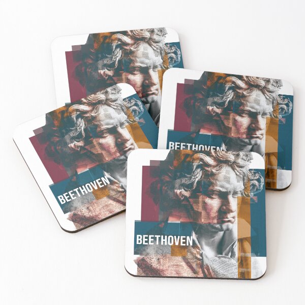 Item preview,  Beethoven – Musical Collage Art Print | Classical Composer Deaf Genius Poster designed and sold by OzzFrequency.
