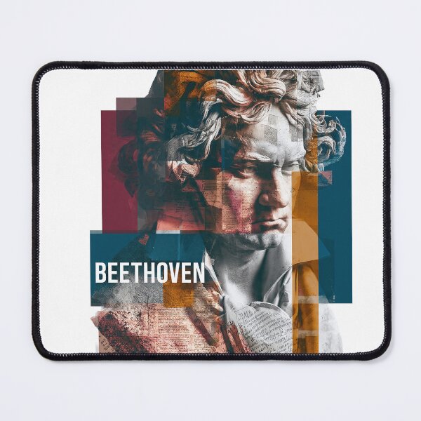 Item preview,  Beethoven – Musical Collage Art Print | Classical Composer Deaf Genius Poster designed and sold by OzzFrequency.
