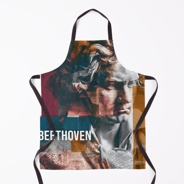 Item preview, Beethoven – Musical Collage Art Print | Classical Composer Deaf Genius Poster designed and sold by OzzFrequency.