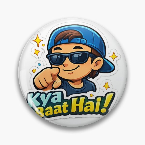 Item preview, Kya Baat Hai Funny Hindi Sticker | Cool Reaction Cartoon Sticker designed and sold by Jyotisima8929.