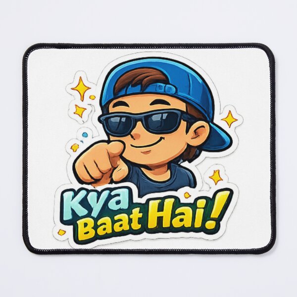 Item preview, Kya Baat Hai Funny Hindi Sticker | Cool Reaction Cartoon Sticker designed and sold by Jyotisima8929.
