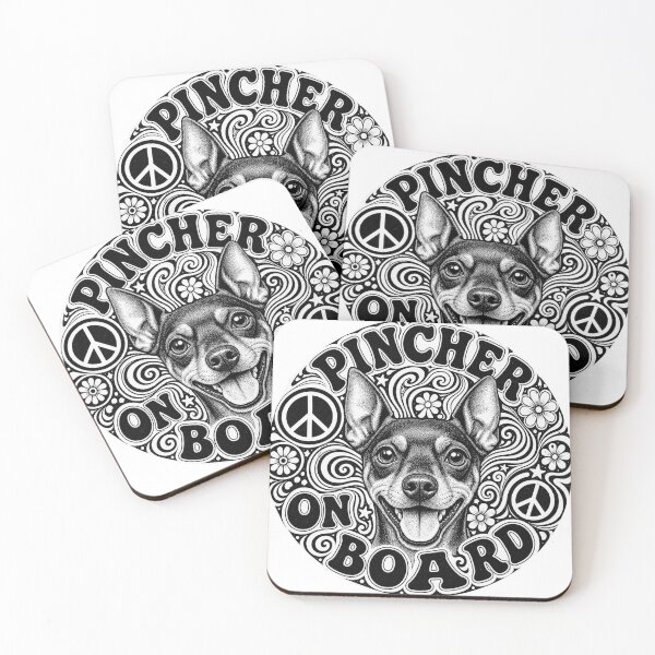 Item preview, "Pincher on board" sticker, hippie, peace designed and sold by barbastyle.