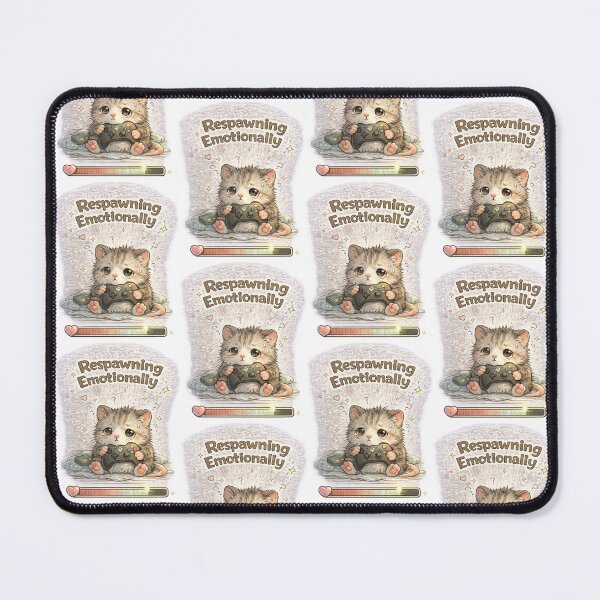 Item preview, Gamer Kitty – Respawning Emotionally | Cozy Gamer Cat designed and sold by Clothes With Smiling Animals Walt Gral.