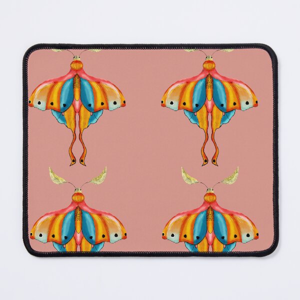 Item preview, Dreamy Cottagecore Floral Pattern | Colorful Boho Moth Art designed and sold by VirtuallyCreativ .