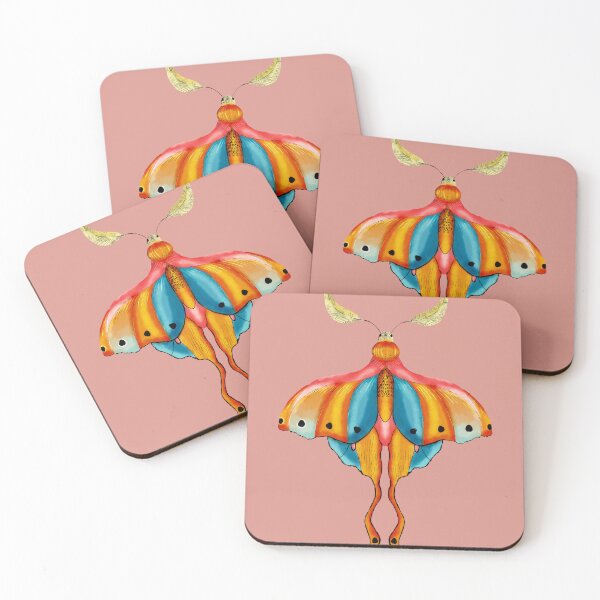 Item preview, Dreamy Cottagecore Floral Pattern | Colorful Boho Moth Art designed and sold by VirtuallyCreativ .