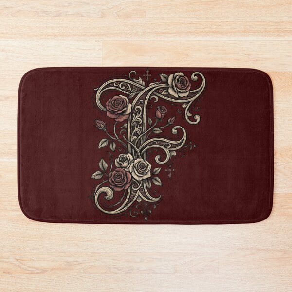 Item preview, Letter F Gothic Rose Dark Floral Initial Art — Dark Academia Gift Sticker designed and sold by irfanshikh.