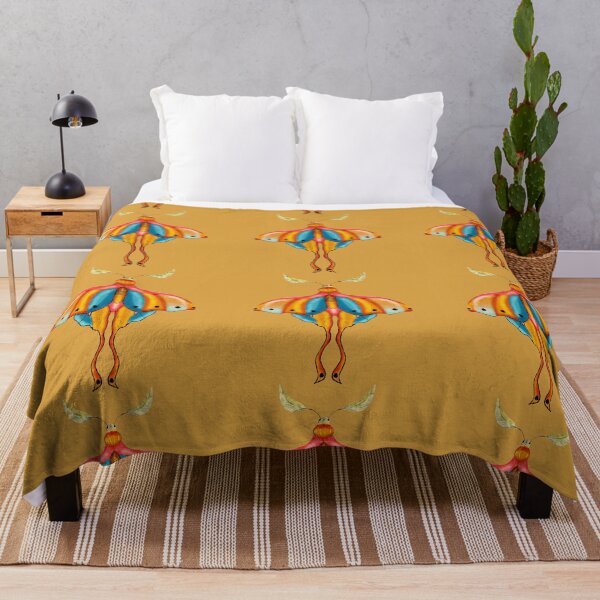 Item preview, Dreamy Cottagecore Floral Pattern | Colorful Boho Moth Art designed and sold by VirtuallyCreativ .