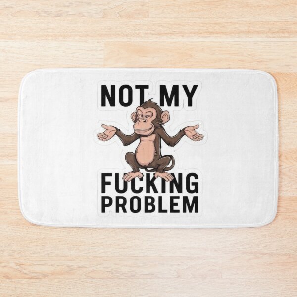 Item preview, Shrugging Monkey Sarcastic Funny Emoji T-Shirt, Cute Dismissive Ape Design ! Not My Fucking Problem Monkey Stickers designed and sold by Ulikedigital14.