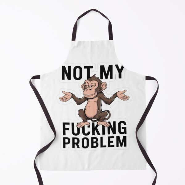 Item preview, Shrugging Monkey Sarcastic Funny Emoji T-Shirt, Cute Dismissive Ape Design ! Not My Fucking Problem Monkey Stickers designed and sold by Ulikedigital14.