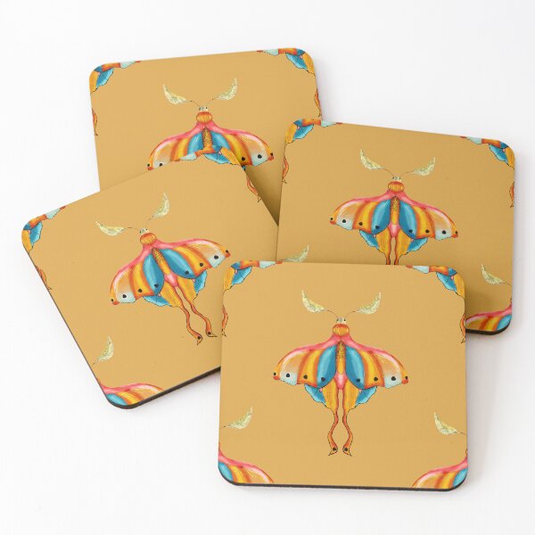 Item preview, Dreamy Cottagecore Floral Pattern | Colorful Boho Moth Art designed and sold by VirtuallyCreativ .