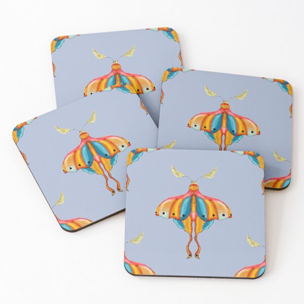 Item preview, Dreamy Cottagecore Floral Pattern | Colorful Boho Moth Art designed and sold by VirtuallyCreativ .