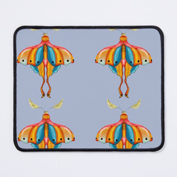 Item preview, Dreamy Cottagecore Floral Pattern | Colorful Boho Moth Art designed and sold by VirtuallyCreativ .