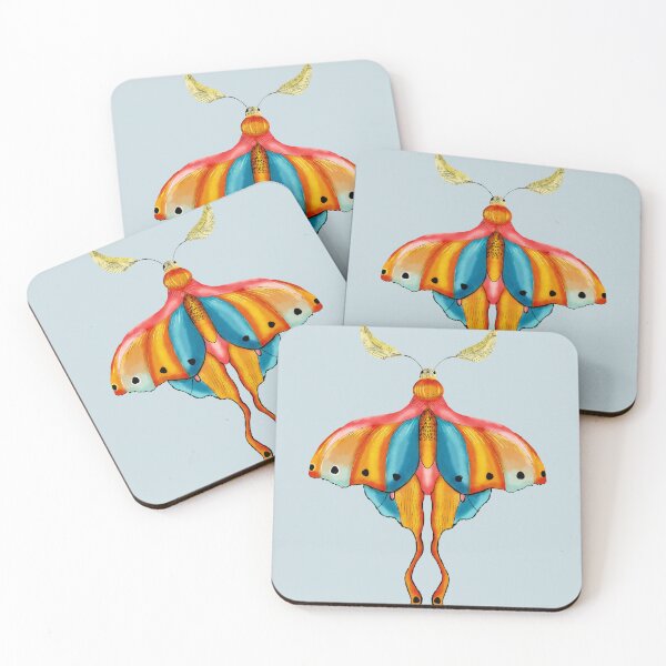 Item preview, Dreamy Cottagecore Floral Pattern | Colorful Boho Moth Art designed and sold by VirtuallyCreativ .