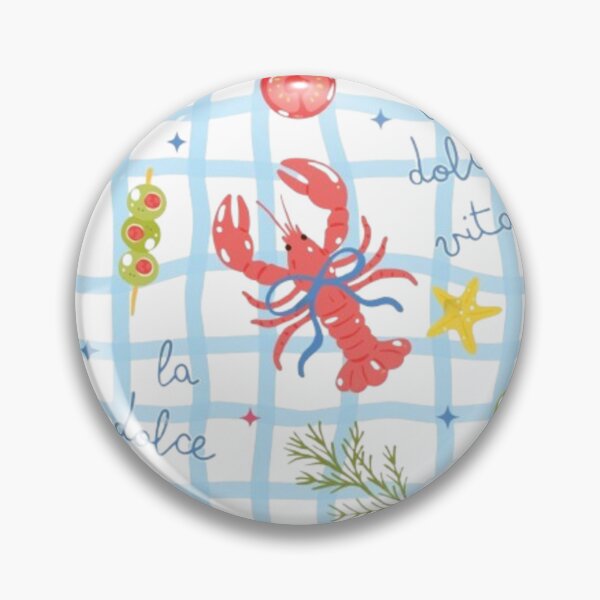 Item preview, La Dolce Seafood Pattern - Coastal Italian Summer Aesthetic designed and sold by Rangmanch.