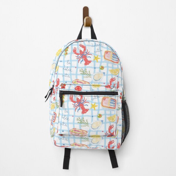 Item preview, La Dolce Seafood Pattern - Coastal Italian Summer Aesthetic designed and sold by Rangmanch.