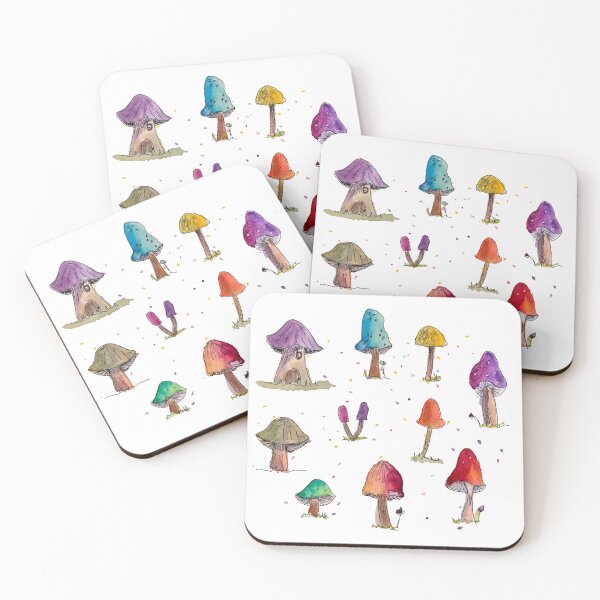 Item preview, Colorful Mushrooms Pattern designed and sold by olga-b-draws.