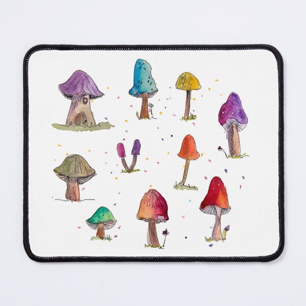 Item preview, Colorful Mushrooms Pattern designed and sold by olga-b-draws.