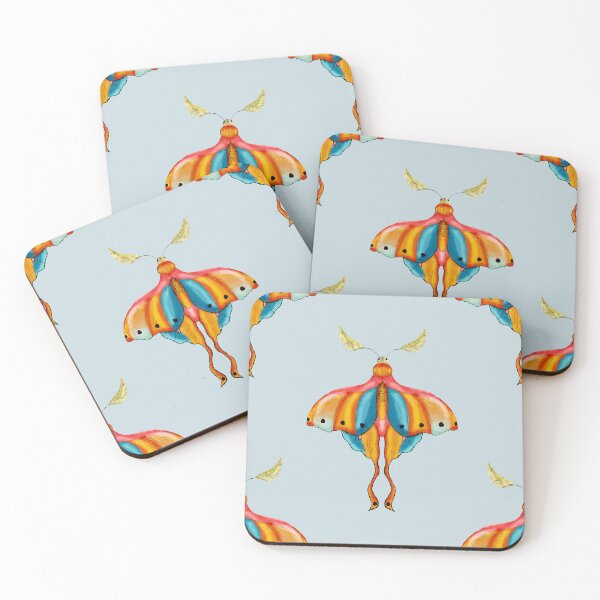 Item preview, Dreamy Cottagecore Floral Pattern | Colorful Boho Moth Art designed and sold by VirtuallyCreativ .