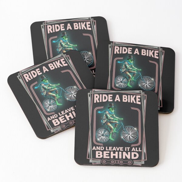 Item preview, Skeleton Riding Bike Leave It All Behind Vintage Cycling designed and sold by Stefanrajzer.