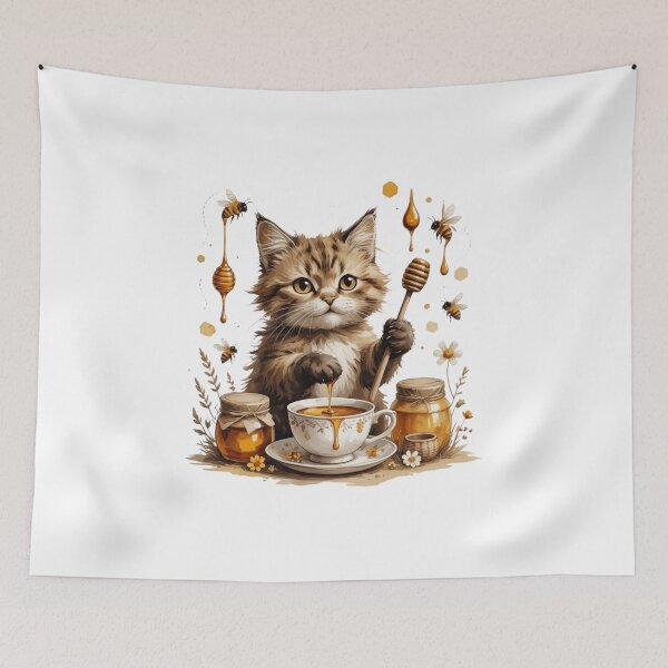 Item preview, Cute Honey Cat Woodland Animal designed and sold by AQUILAKREO.
