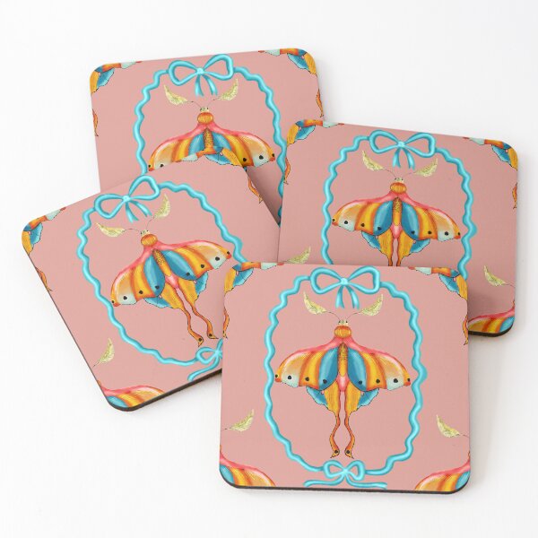 Item preview, Dreamy Cottagecore Floral Pattern | Colorful Boho Moth Art designed and sold by VirtuallyCreativ .