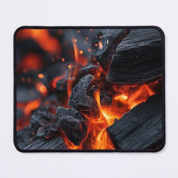 Item preview, Glowing Charcoal and Burning Fire Sparks Abstract Art designed and sold by LYAN-STORE.