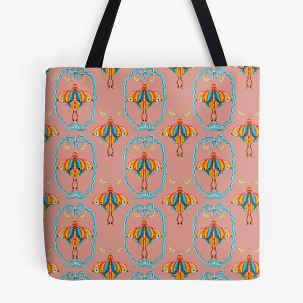 Item preview, Dreamy Cottagecore Floral Pattern | Colorful Boho Moth Art designed and sold by VirtuallyCreativ .