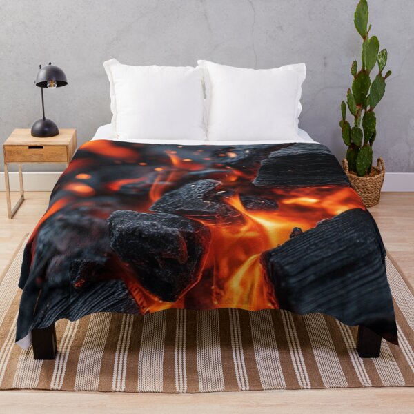 Item preview, Glowing Charcoal and Burning Fire Sparks Abstract Art designed and sold by LYAN-STORE.