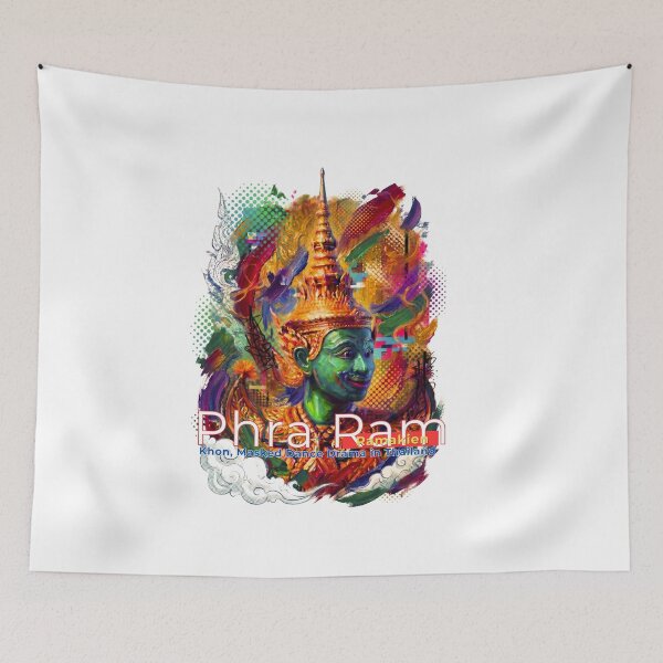 Item preview, Phra Ram Ramakien Thailand Pop Art – Khon Masked Dance Drama | Welcome Thailand Travel Graphic designed and sold by Beeform.