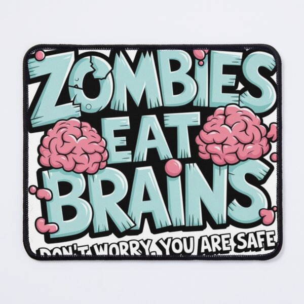Item preview, Zombies Eat Brains Sticker — Funny Halloween Zombie Decal for Laptop, Water Bottle, Skateboard designed and sold by Ulikedigital14.