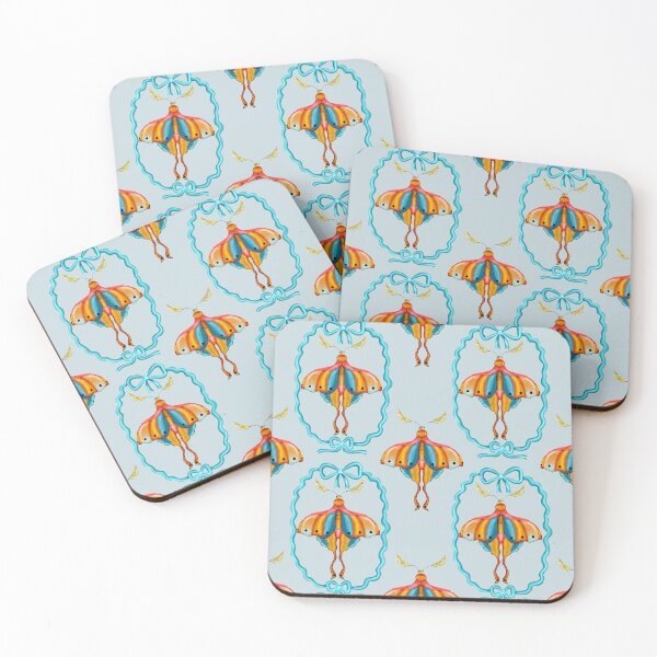 Item preview, Dreamy Cottagecore Floral Pattern | Colorful Boho Moth Art designed and sold by VirtuallyCreativ .
