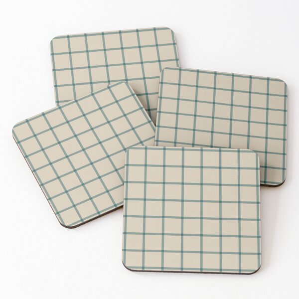 Item preview, Beige And Teal Mini Gingham Pattern designed and sold by pattern-archive.