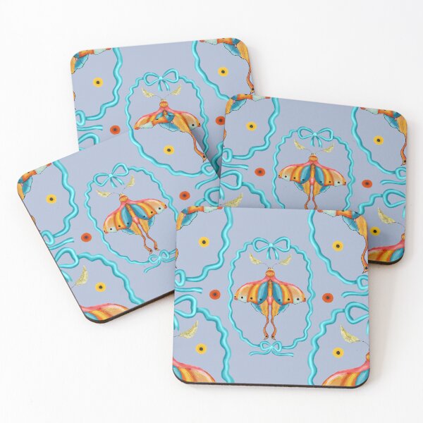 Item preview, Dreamy Cottagecore Floral Pattern | Colorful Boho Moth Art designed and sold by VirtuallyCreativ .