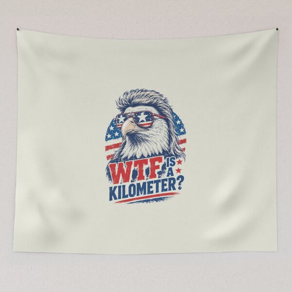 Item preview, WTF Is A Kilometer - Funny 4th of July 2 designed and sold by Schroedingerska.