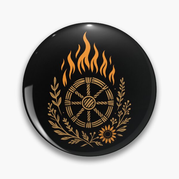 Item preview, Midsummer Ritual Fire Pagan Wheel designed and sold by Christine Krahl.