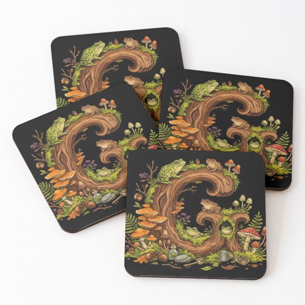Item preview, Letter G Cottagecore Frog Mushroom Woodland Initial Art — Fairycore Nature Gift Sticker designed and sold by irfanshikh.