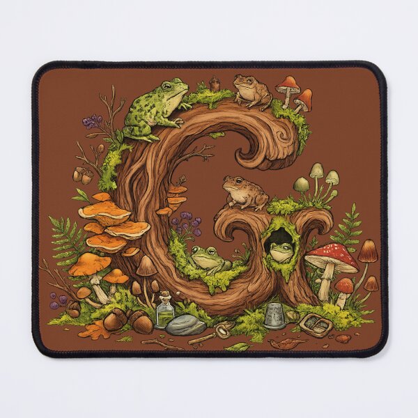 Item preview, Letter G Cottagecore Frog Mushroom Woodland Initial Art — Fairycore Nature Gift Sticker designed and sold by irfanshikh.