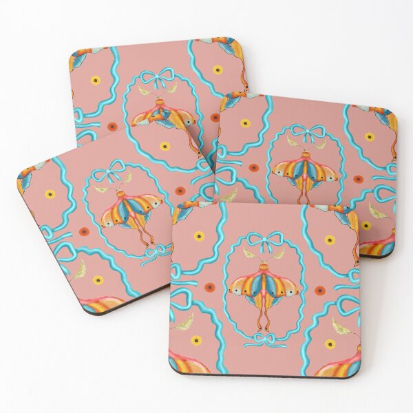 Item preview, Dreamy Cottagecore Floral Pattern | Colorful Boho Moth Art designed and sold by VirtuallyCreativ .